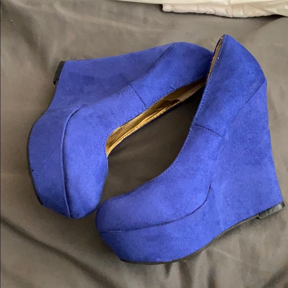 Blue wedges from Target
